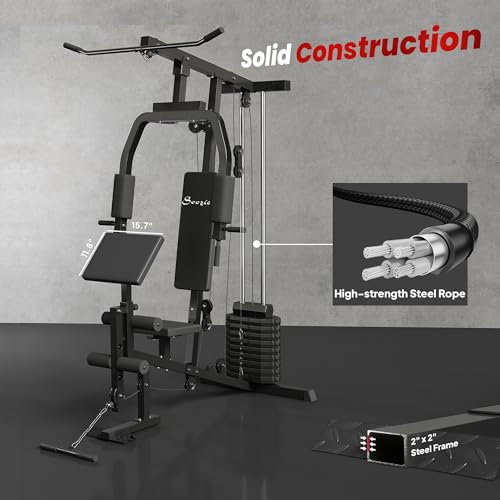 Home Gym System with 99Lbs Weight Stack for Full Body Exercise R401