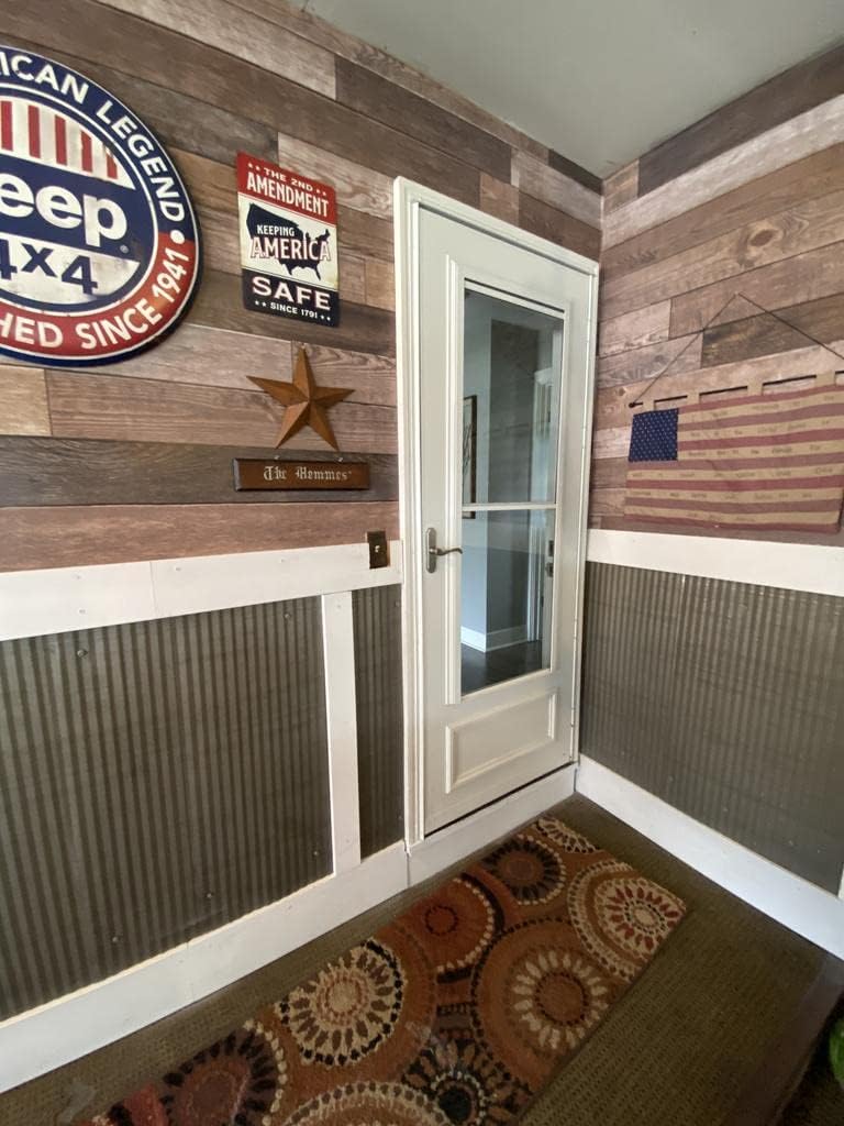 Rustic Corrugated Metal Wainscoting Wall Panels - Antique Grey G416206