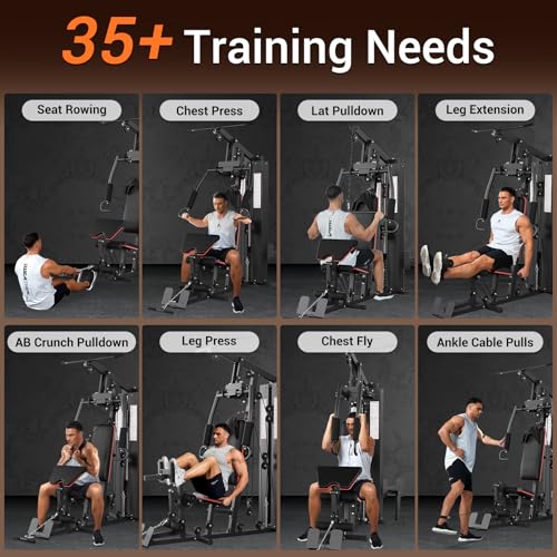 Home Gym Equipment Multifunctional Full Body Workout Machine with 150LBS Weight Stack and Pulley System K9984