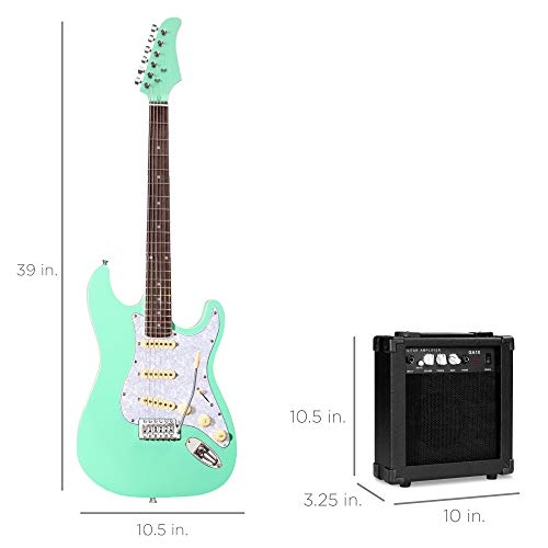 39in Full Size Beginner Electric Guitar Starter Kit with Case and Amp E13920