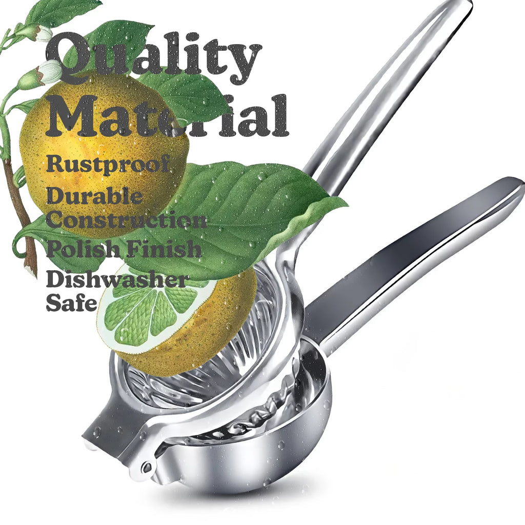 Washable Lemon Squeezer Stainless Steel with Large Bowl and Stable Grip O8612