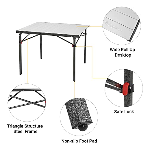 Folding Camping Table Aluminum Roll Up Portable Picnic Table Q486920