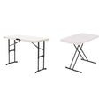 LIFETIME 80387 4-Foot Commercial Adjustable Folding Table, Almond