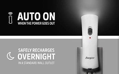 LED Rechargeable Plug-in Flashlights for Emergency Survival Kits, White, 6 Count R55827