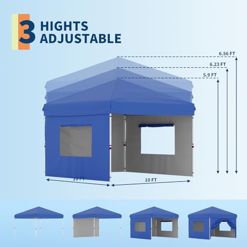 Pop Up Canopy Tent with Roller Bag, Adjustable Height U660