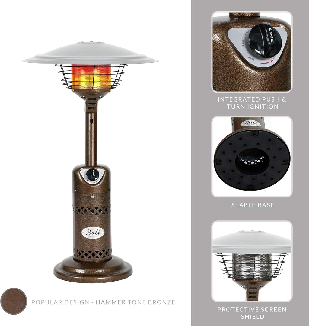 Patio Heater Gas Portable Tabletop Propane Outdoor Heater with Adjustable Thermostat B756