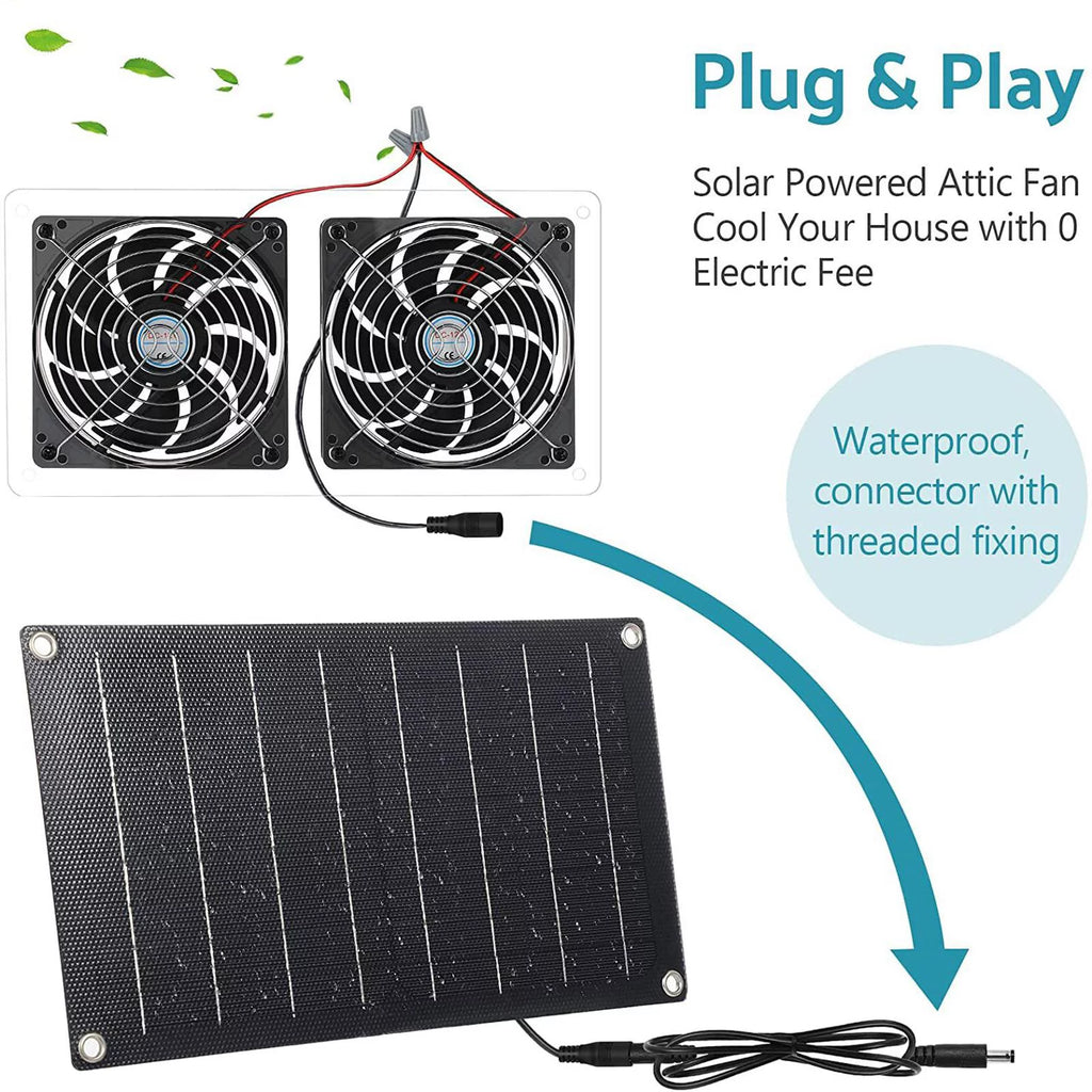 Solar Exhaust Fan for Chicken Coop Greenhouse T2175
