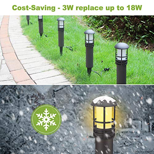Outdoor LED Landscape Lights, 12-Pack Low Voltage Pathway Lights, Waterproof Garden Lights M8009