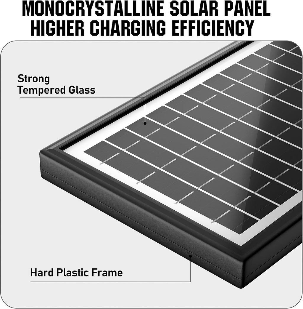 Solar Panel for Trail Camera with 7500mAh Battery and 6V/9V/12V Output J3760
