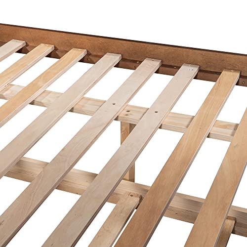 Twin Over Full Bunk Bed with Slide and Stairs for Kids I642