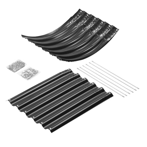Galvanized Raised Garden Bed Kit 4x2x1.5ft Oval Metal Planter Box for Vegetables Outdoor V57489
