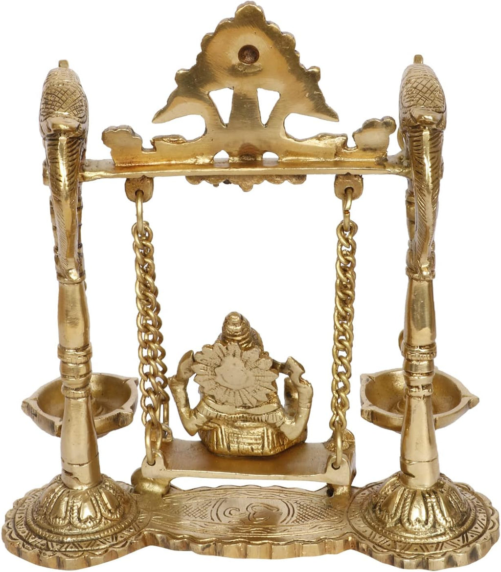 Ganesh Jhula Hanging Swing Statue for Home Décor Mandir Gift 9 Inch E83217