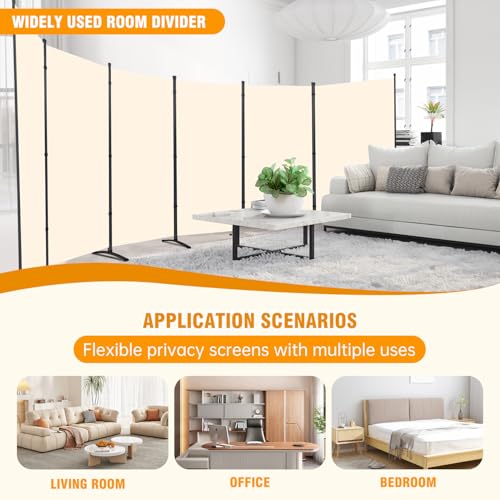 Room Divider Screen 3 Panel Folding Partition with Metal Frame, Grey N348