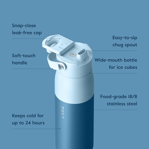 Insulated Stainless Steel Water Bottle with Silicone Handle, 34oz Z278258