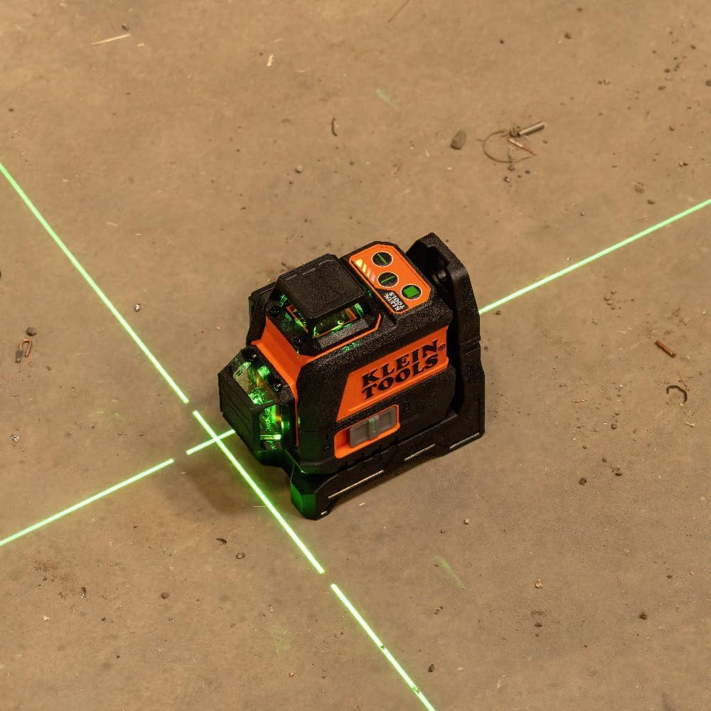 Compact Self-Leveling Laser Level, Green 360-Degree Planes, Rechargeable I34889
