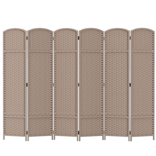4 Panel Room Divider Screen 5.6 Ft Tall Folding Privacy Partition H959002