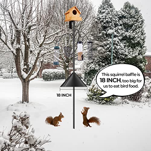 Bird Feeder Pole 92 Inch with 5-Prong Anchor, Adjustable Mount Kit for Wild Birds D7200