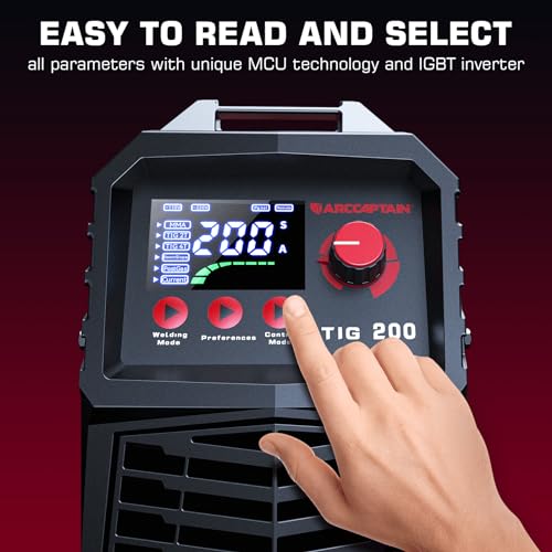 TIG Welder 200A, Dual Voltage 110V/220V, TIG/Stick 2-in-1 with LED Display V658