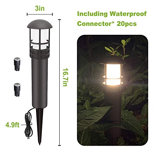 Outdoor LED Landscape Lights, 12-Pack Low Voltage Pathway Lights, Waterproof Garden Lights M8009