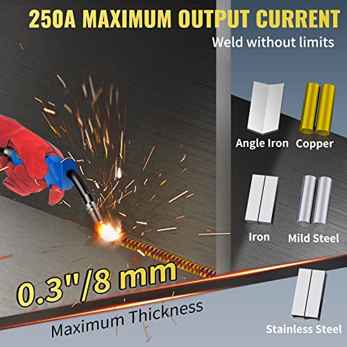 MIG Welder 3 in 1, 220V Flux Core/Gas/Solid Wire, Multiprocess Welding Machine P877956