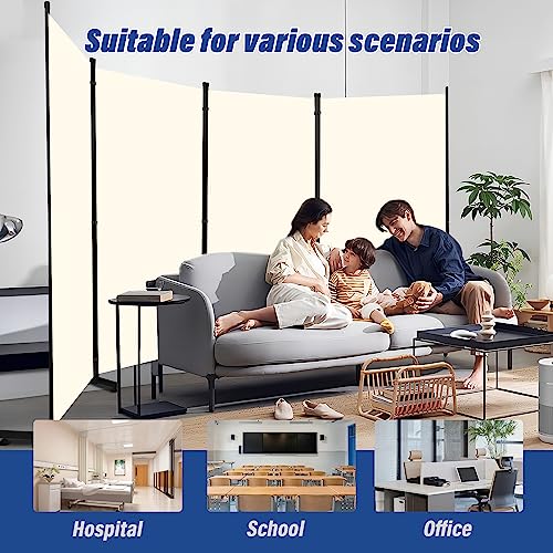 Room Divider 6ft 3 Panel Portable Fabric Partition Screen D7135