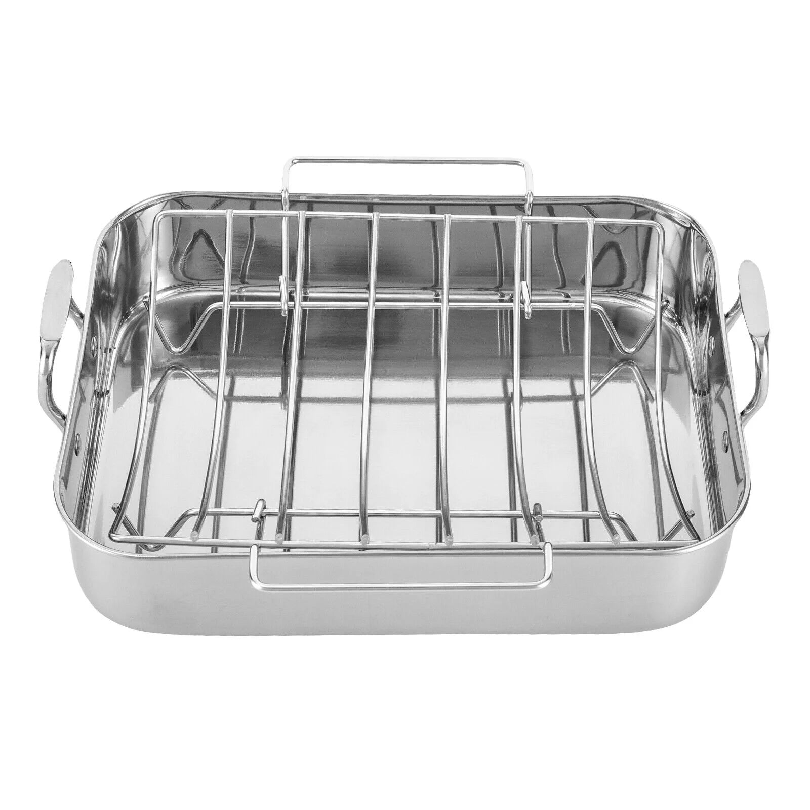 Stainless Steel Roasting Pan with Nonstick Rack, 16.5" x 12" I494