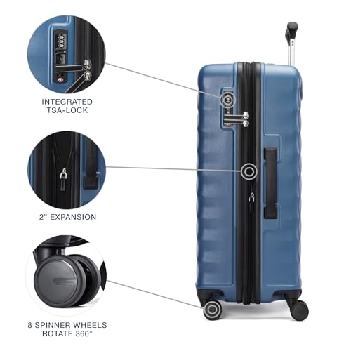 Hardside Expandable Carry-On Luggage with 8 Spinner Wheels and TSA Lock Q7052