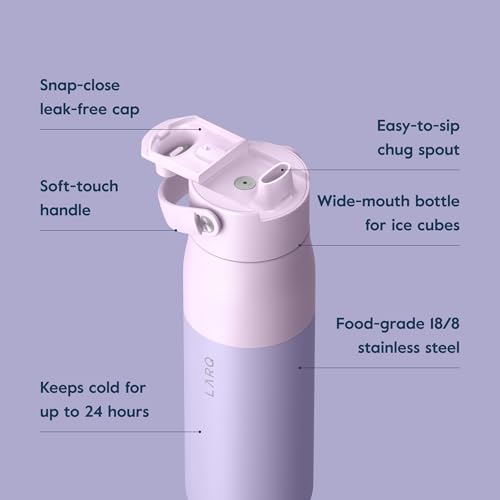 Insulated Stainless Steel Water Bottle with Silicone Handle, 34oz Z278258