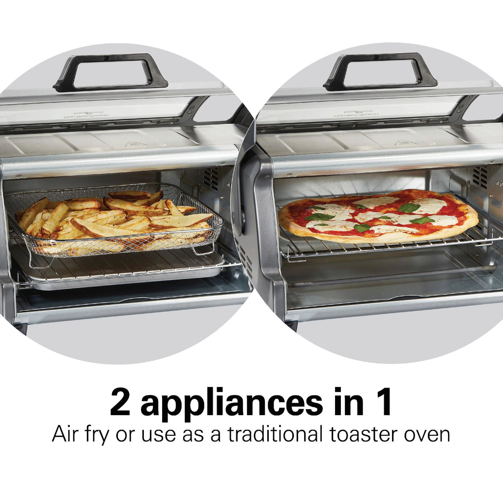 Air Fryer Toaster Oven with Easy Reach Door, 6 Slice Capacity, Stainless Steel M561918