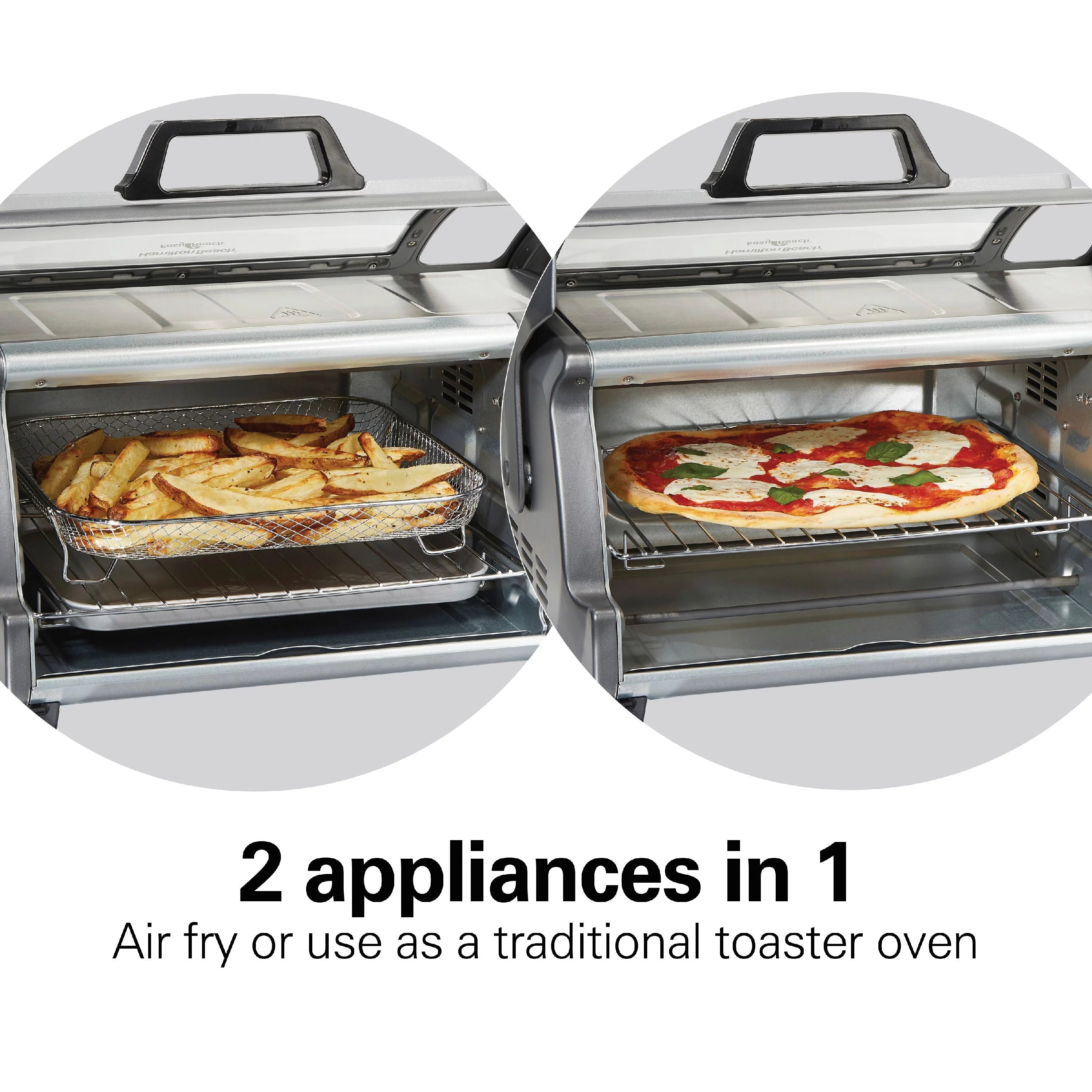Air Fryer Toaster Oven with Easy Reach Door, 6 Slice Capacity, Stainless Steel M561918