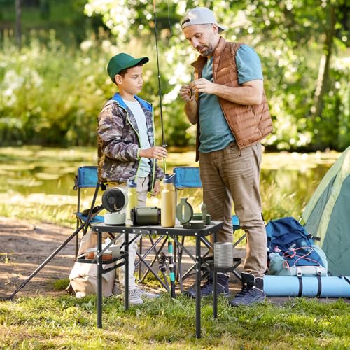 Folding Camping Table Small 2ft, Portable with Extra Space, Aluminum V581