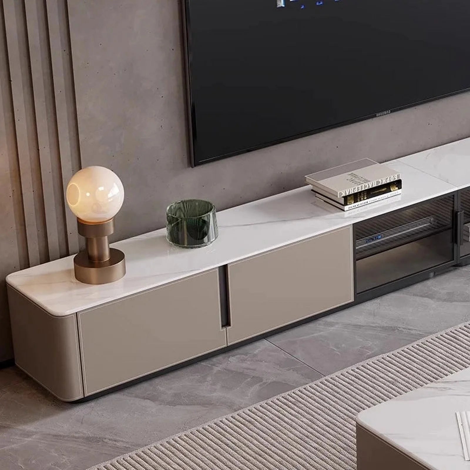 Mid Century TV Stand with Storage Drawers for Living Room J6786