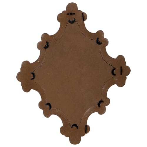 Distressed White Wood Wall Mirror 21x24 Inch S3332