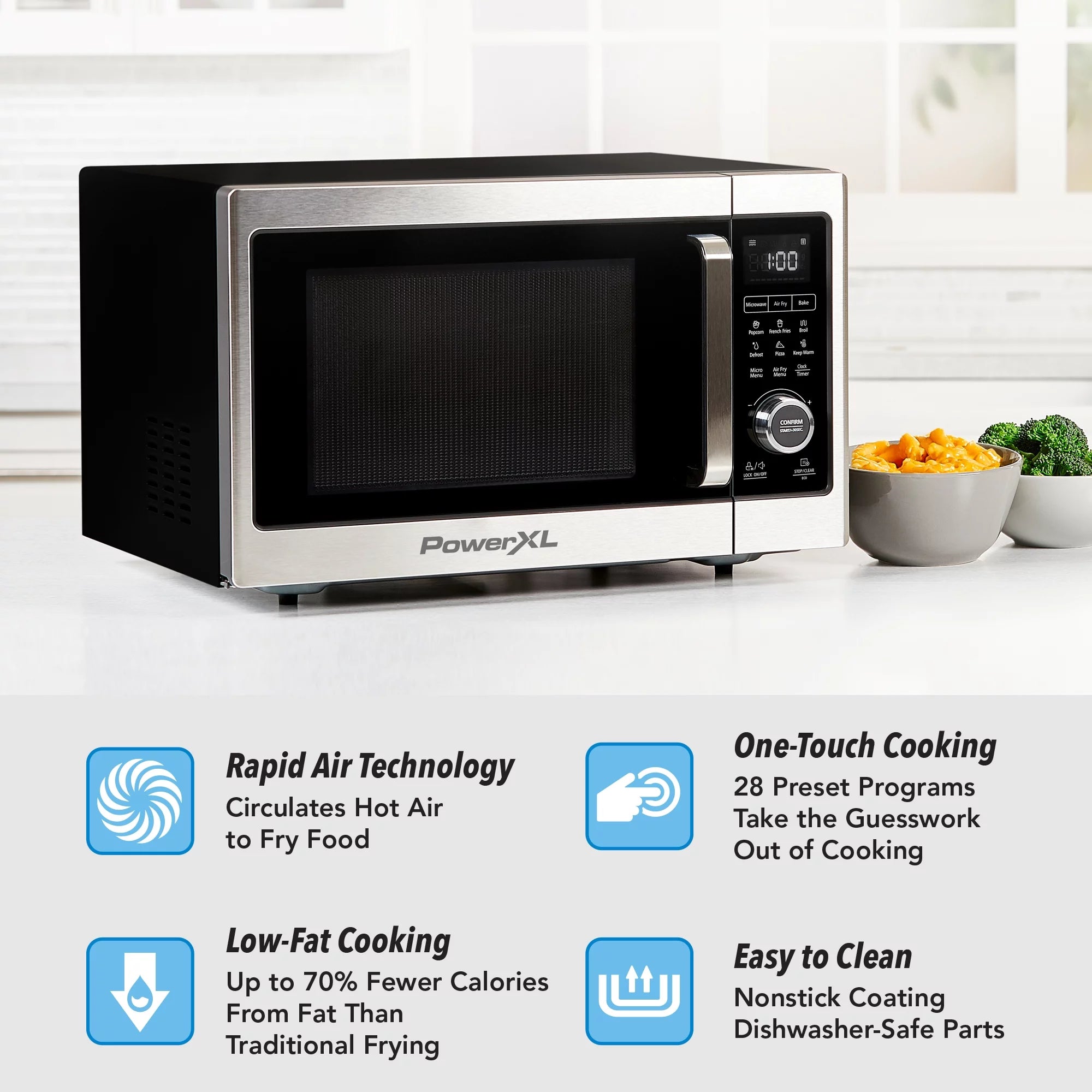 Microwave Air Fryer, Stainless Steel / Black, 1 cu. ft. L995363