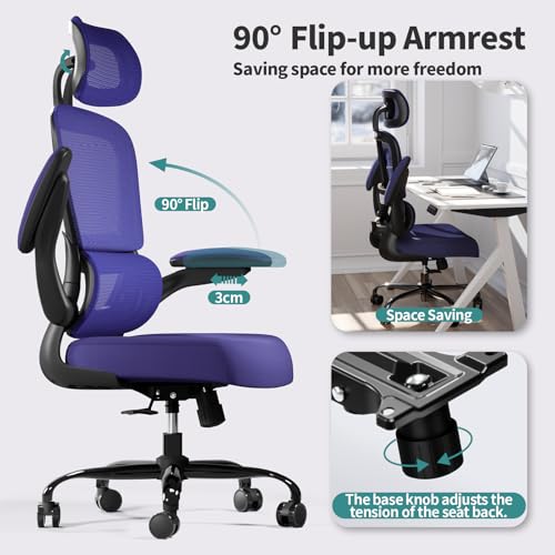 Ergonomic Mesh Office Chair with Wheels, High Back, 330 LBS Capacity A84765