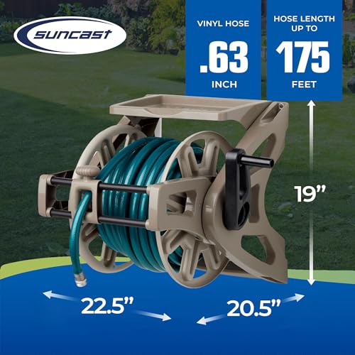 Wall Mount Water Hose Winder with Hand Crank for Garden and Outdoor Use Y137