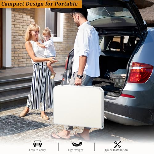 3ft Aluminum Folding Camping Table with Carrying Handle O3096