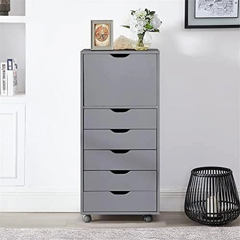 6-Drawer Mobile File Cabinet for Home Office P231