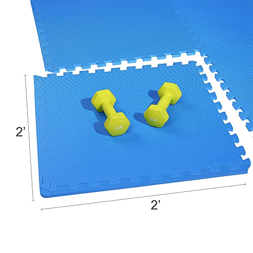Puzzle Exercise Mat with EVA Foam Interlocking Tiles for MMA, Gymnastics and Home Gym H787