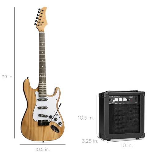 39in Full Size Beginner Electric Guitar Starter Kit with Case and Amp E13920