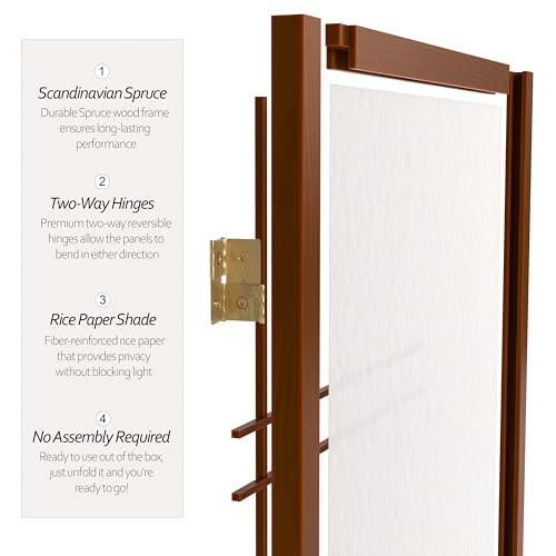 6 Panel Honey Room Divider D80902