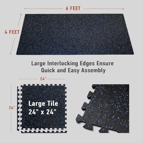 Interlocking Exercise Mat Tiles for Home Gym Flooring O80957