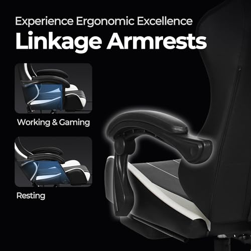 Ergonomic High Back Gaming Chair with Footrest PU Leather M911186