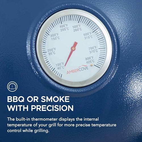 Charcoal Kamado Grill with Pizza Stone and Wheels Y970299