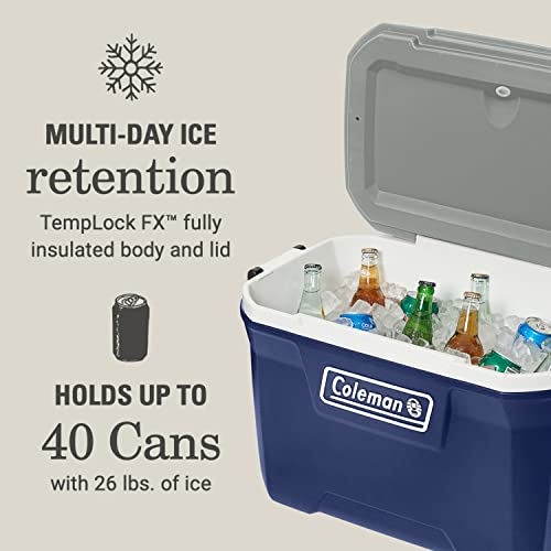 Insulated Portable Hard Cooler, Leak-Resistant, Keeps Ice up to 5 Days N135