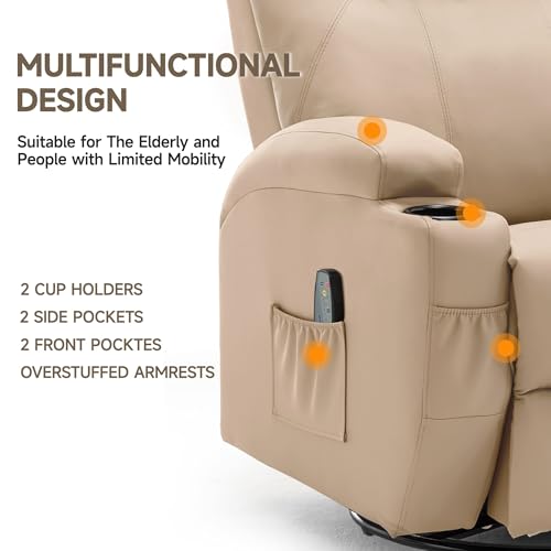 Rocking Recliner Chair with Massage and Heat for Adults H49678