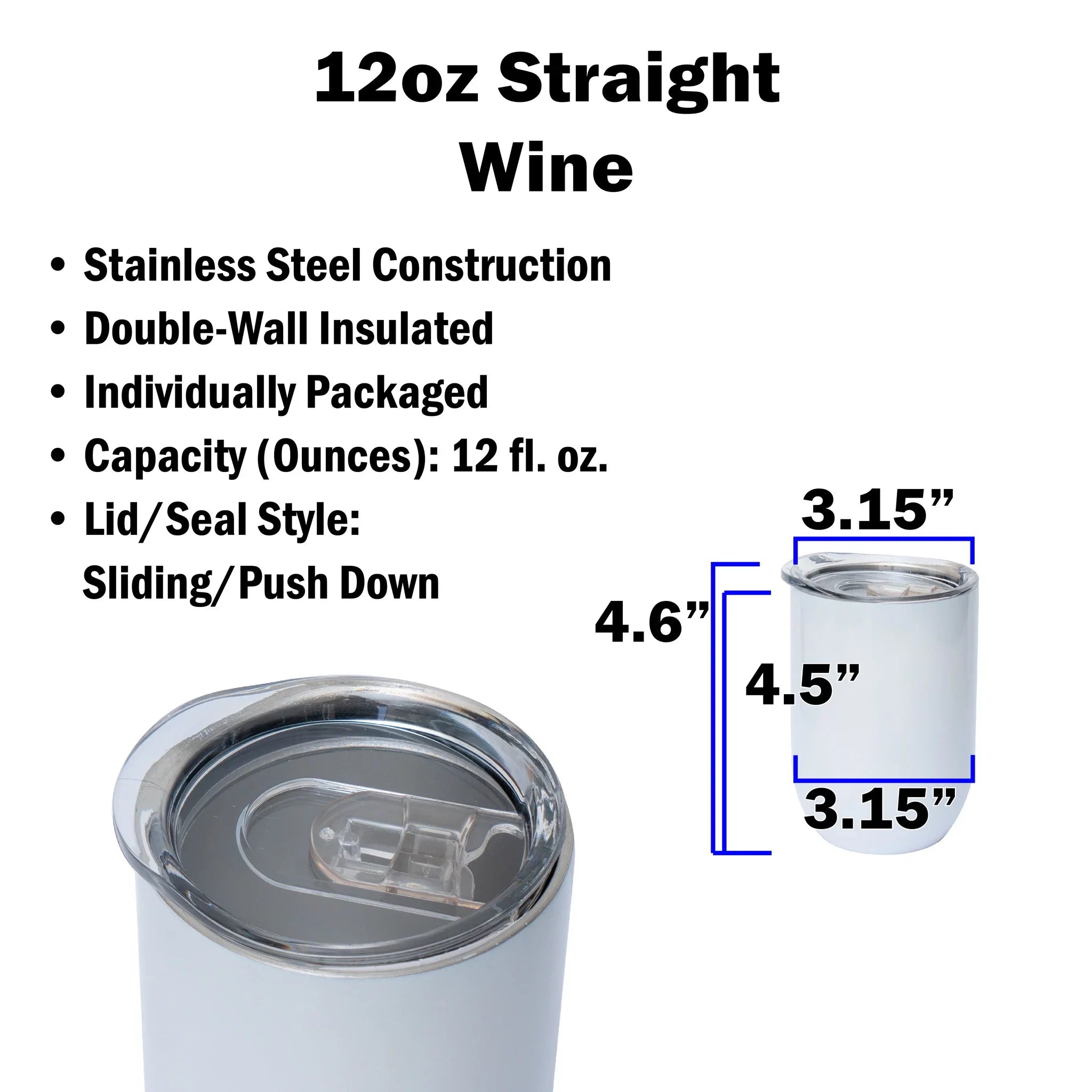12oz Stainless Steel Insulated Travel Tumbler with Splash Proof Lid F8218