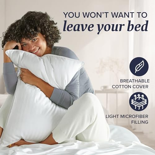 Bed Pillows Standard/Queen Size Set of 2 - Down Alternative Pillow for Sleeping F6851