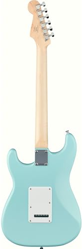 Stratocaster Electric Guitar Bundle with Amplifier, Gig Bag, Strap, Cable, Picks, and DVD F102