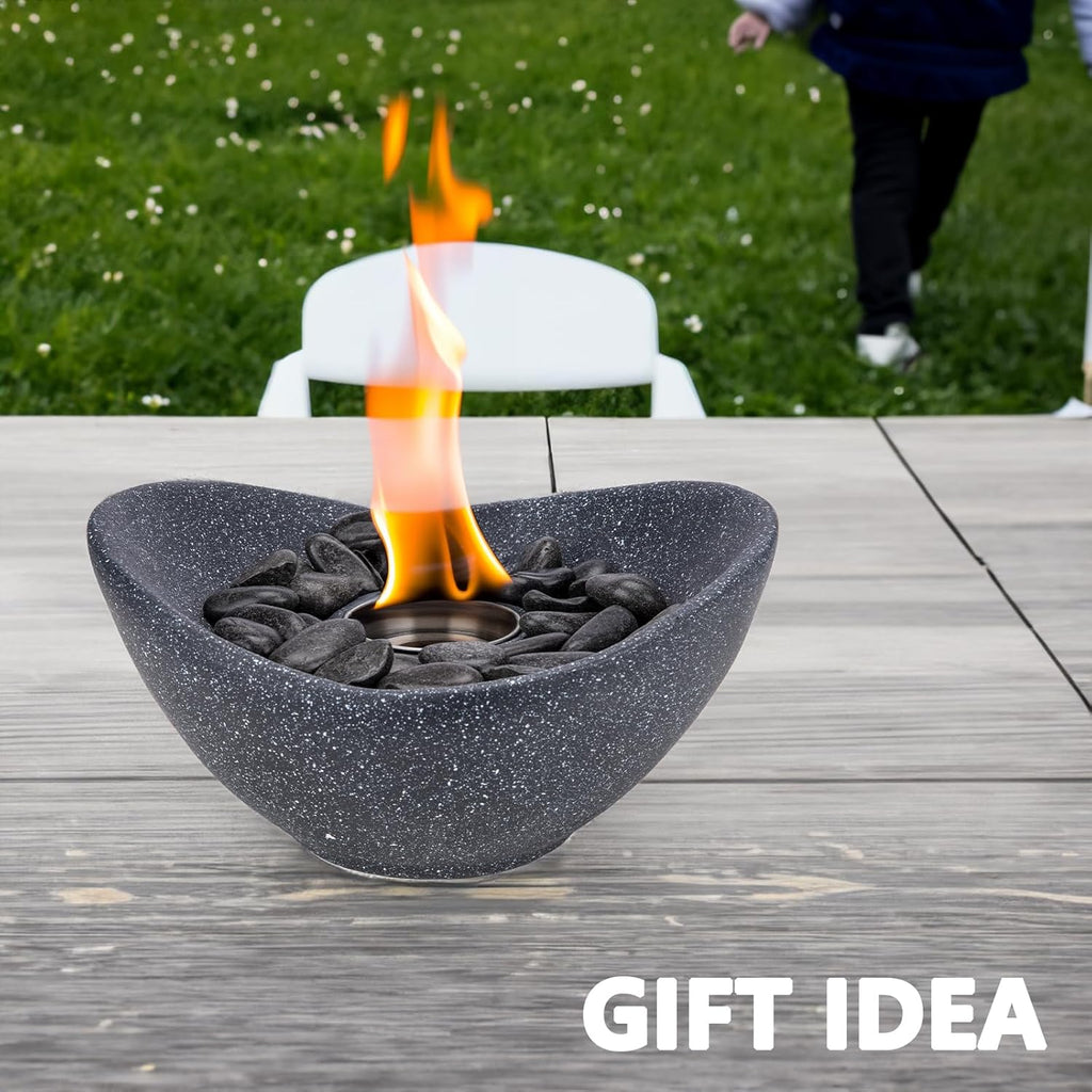 Tabletop Fire Pit Bowl, Multi-Fuel Portable Fireplace for Indoor and Outdoor Use, 11 Inch P9670